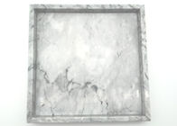 Blanco cuadrado decorativo de la bandeja de la porción con resistente de humedad durable de la vena