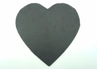 Placemats de piedra natural, pizarra negra platea forma del corazón con los cojines