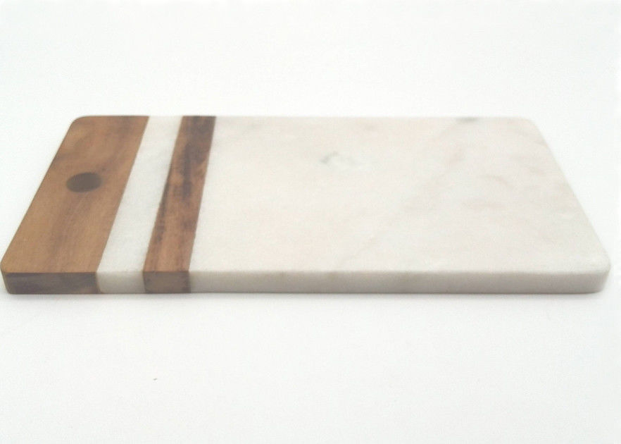 Tablas de cortar de mármol rectangulares de piedra modificadas para requisitos particulares de madera del acacia de Placemats