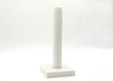 Tenedor de piedra blanco de la toalla de papel, base cuadrada de mármol del soporte de la toalla de papel